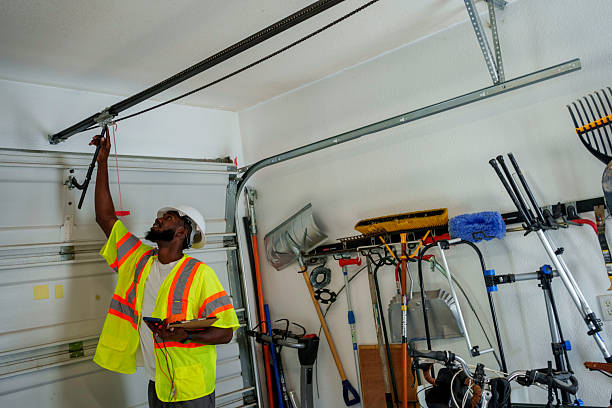 Professional Garage Door Panel Replacement technician working in Delphos, OH